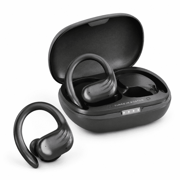 Black Runner 60 Wireless Running Earbuds with Over-Ear Hooks