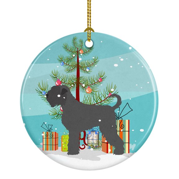 Black Russian Terrier Christmas Ceramic Ornament