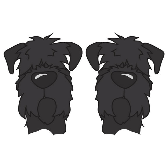 Black Russian Terrier Decal | Indoor/Outdoor | Dog Lover Super Cute Sticker for SUV Windows, Dorm Rooms, Bedroom, Offices | SignMission personalized gift | 2 Pack of 6"