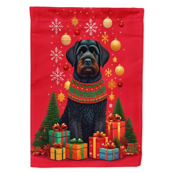 Black Russian Terrier Holiday Christmas Garden Flag 11.25 in x 15.5 in