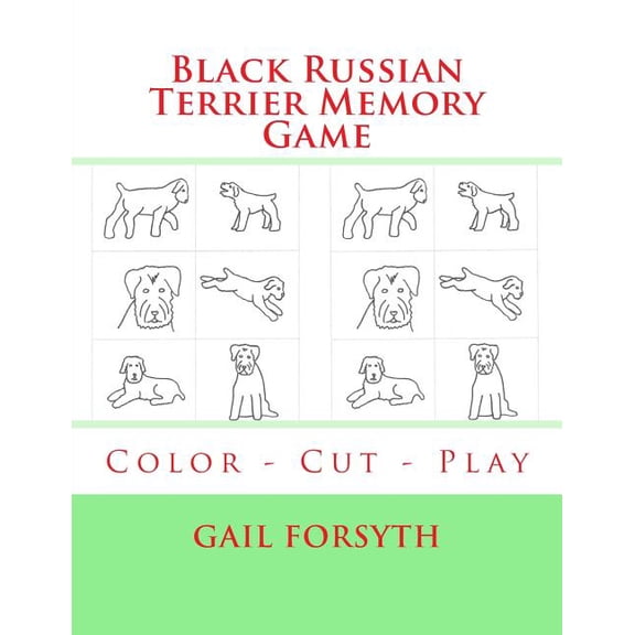 Black Russian Terrier Memory Game: Color - Cut - Play, (Paperback)