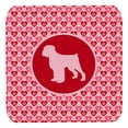 thumbnail image 1 of Black Russian Terrier Valentine Hearts Foam Coasters - Set 4, 3.5 x 3.5 In., 1 of 1
