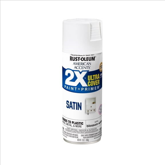 Black, Rust-Oleum American Accents 2X Ultra Cover Flat Spray Paint-327866, 12 oz