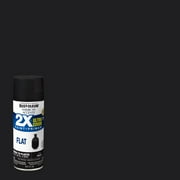 Black, Rust-Oleum American Accents 2X Ultra Cover Flat Spray Paint- 12 oz