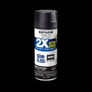 Black, Rust-Oleum American Accents 2X Ultra Cover, Semi-Gloss Spray Paint-327950, 12 oz