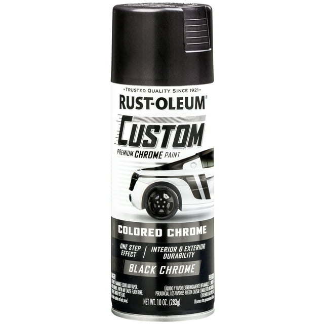 Black, Rust-Oleum Automotive Custom Chrome Gloss Spray Paint-343346, 10 ...