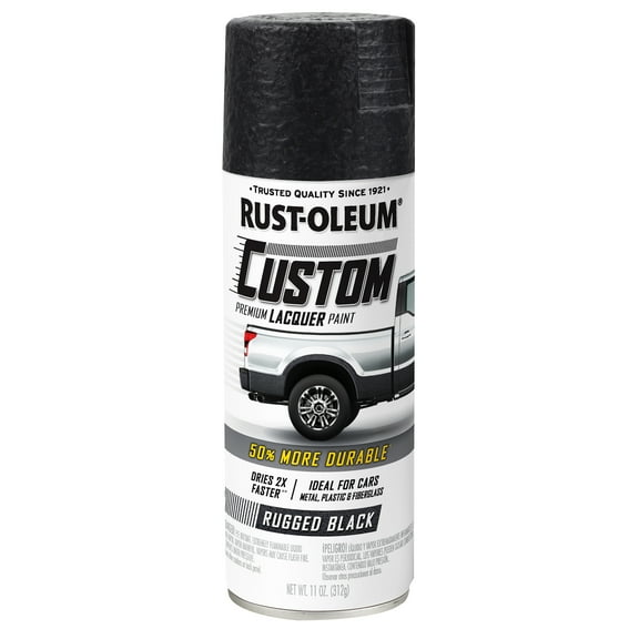 Black, Rust-Oleum Automotive Custom Matte Spray Paint-323350, 11 oz