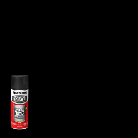 Black, Rust-Oleum Automotive Sandable Primer Spray-249418, 12 oz