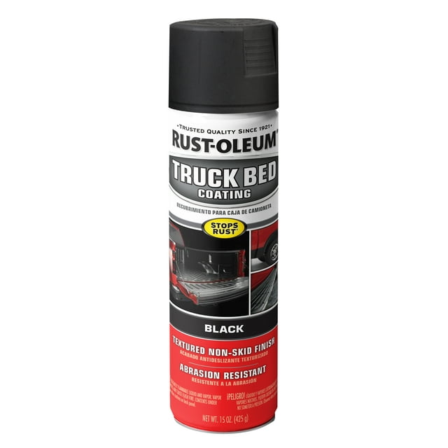 Black, Rust-Oleum Automotive Truck Bed Coating Spray Paint-248914, 15 oz