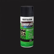 Black, Rust-Oleum Camouflage 2X Ultra Cover Flat Spray Paint-279179, 12 oz
