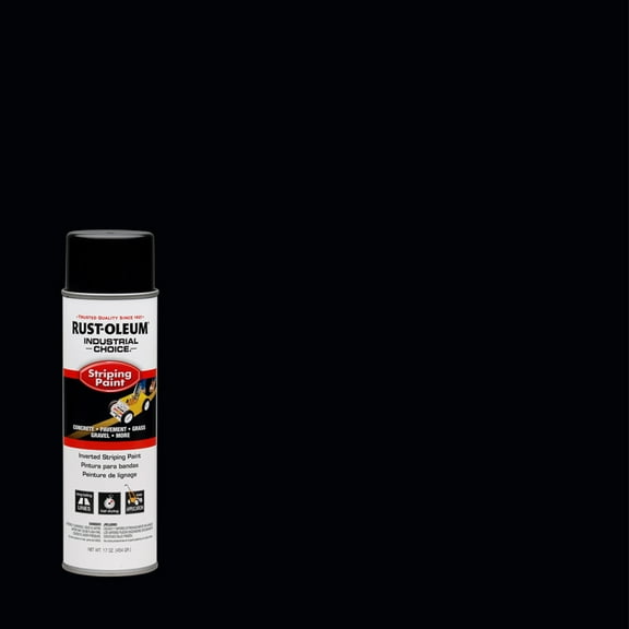 6 Pack, Black, Rust-Oleum Industrial Choice System Inverted Striping Spray Paint- 18 oz