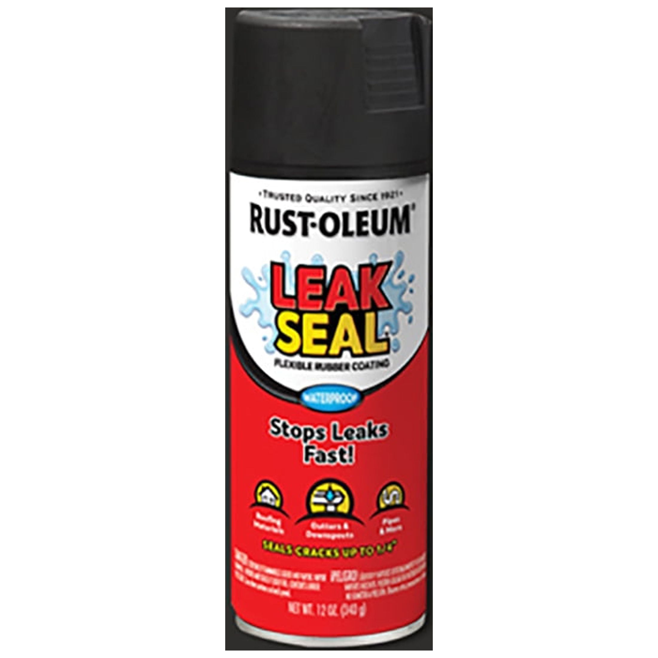 Black, RustOleum LeakSeal Flexible Rubber Coating Spray Paint265494