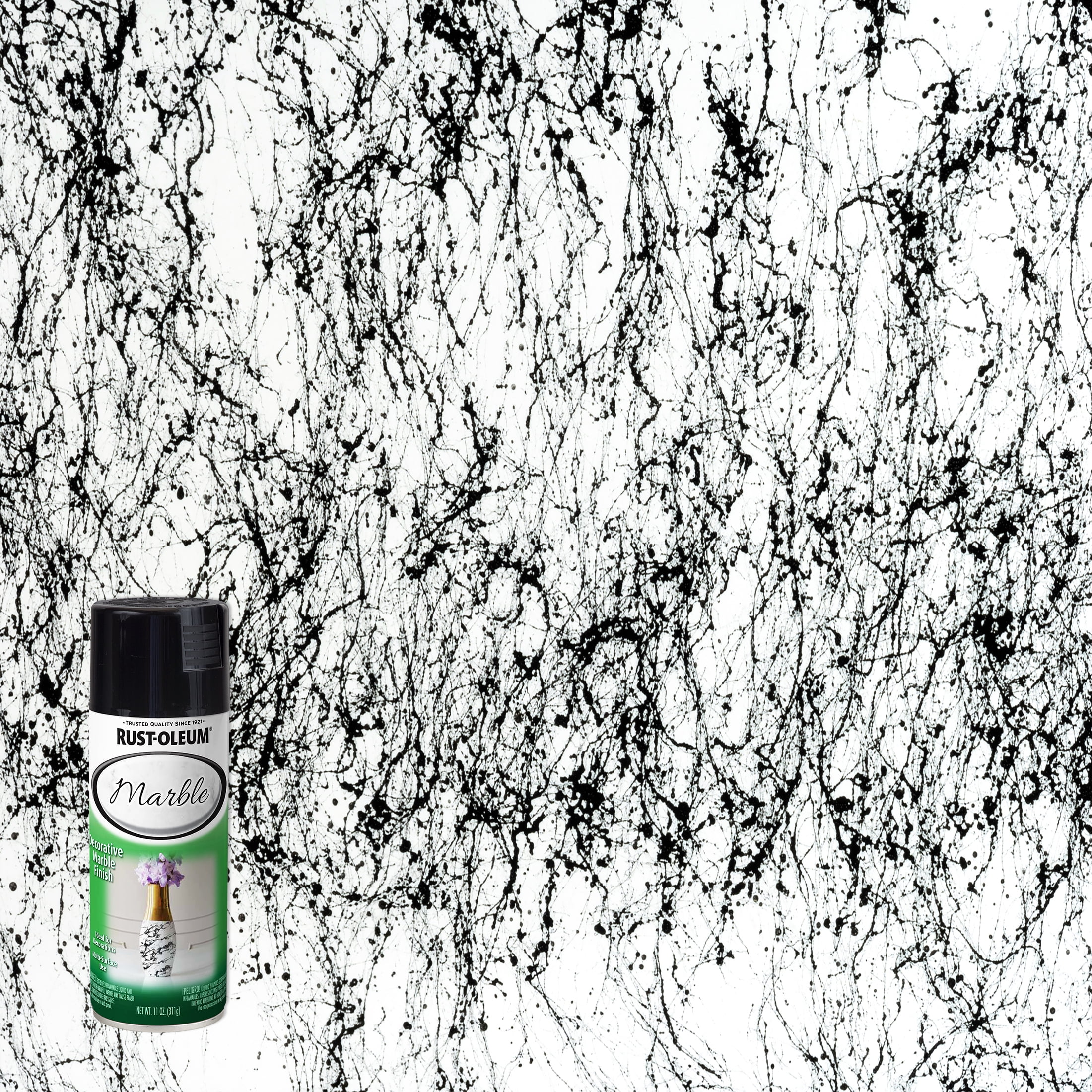 Black, RustOleum Marble Spray Paint, 10.25 oz