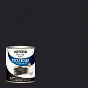 Black, Rust-Oleum Painter's Touch Ultra Cover Gloss Premium Latex Paint-276166, Quart