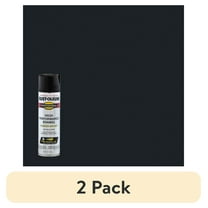 (2 pack) Black, Rust-Oleum Professional Flat Spray Paint-7578838, 15 oz