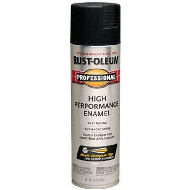 Black, RustOleum Professional High Performance Enamel SemiGloss Spray