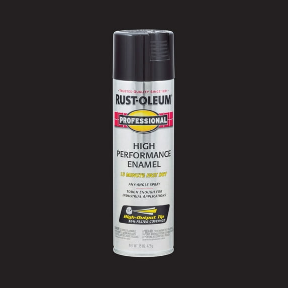 Black, Rust-Oleum Professional High Performance Gloss Enamel Spray Paint-7579838, 15 oz