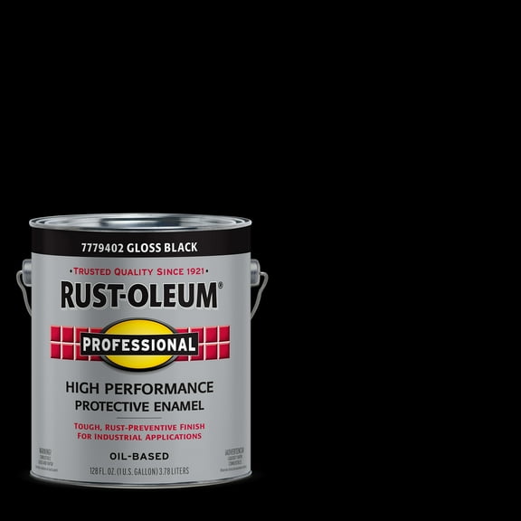 2 Pack, Black, Rust-Oleum Professional High Performance Gloss Protective Enamel Paint- Gallon