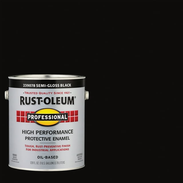 Black, RustOleum Professional High Performance SemiGloss Protective