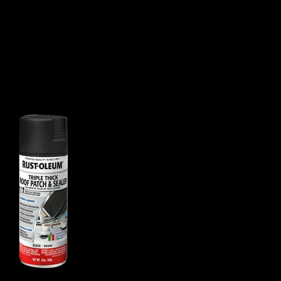 6 Pack, Black, Rust-Oleum Roofing Triple Thick Roof Patch Spray- 345813, 13 oz.