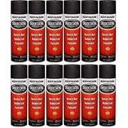 Black, Rust-Oleum Rubberized Undercoating Spray Paint-248657 Pack of 12
