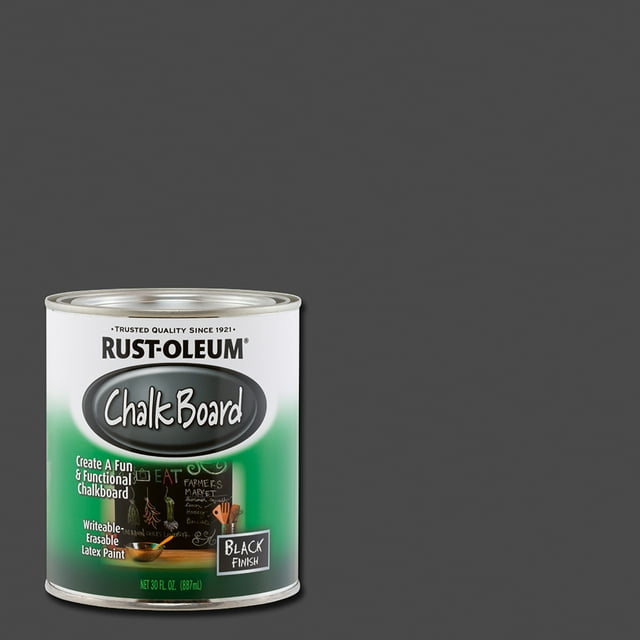 Black, Rust-Oleum Specialty ChalkBoard Paint Flat, Quart