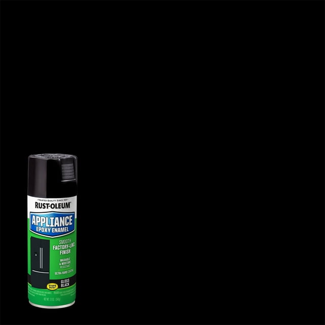 Black, RustOleum Specialty Gloss Appliance Epoxy Spray Paint, 12 oz