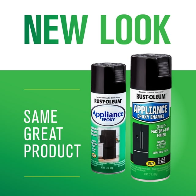 Black, RustOleum Specialty Gloss Appliance Epoxy Spray Paint, 12 oz