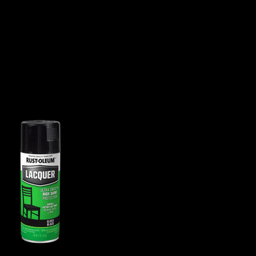 6 Pack, Black, Rust-Oleum Specialty Gloss Lacquer Spray Paint- 12 oz