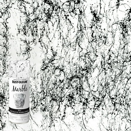 Black, Rust-Oleum Specialty Marble Flat Spray Paint-372484, 10.25 oz