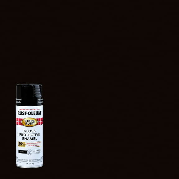 Black, Rust-Oleum Stops Rust Advanced, Gloss Protective Enamel Spray Paint