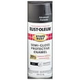 Black, RustOleum Stops Rust Advanced SemiGloss Spray Paint, 12 oz