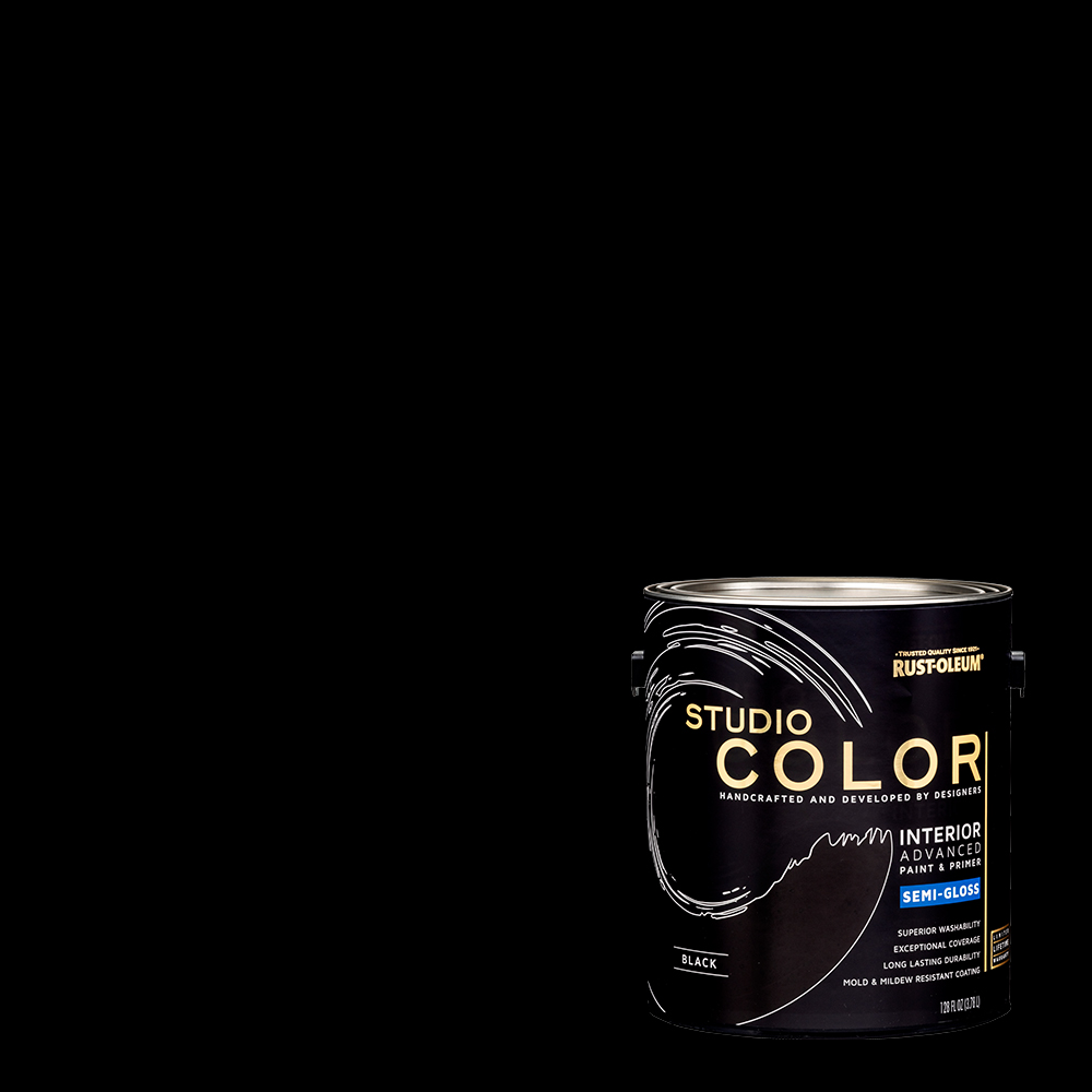 Rust-Oleum 1974730 Painters Touch Latex, Half Pint, Semi-Gloss Black ...