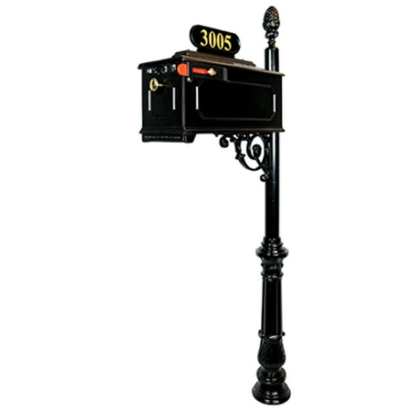 Black Rust Resistant Mailbox System