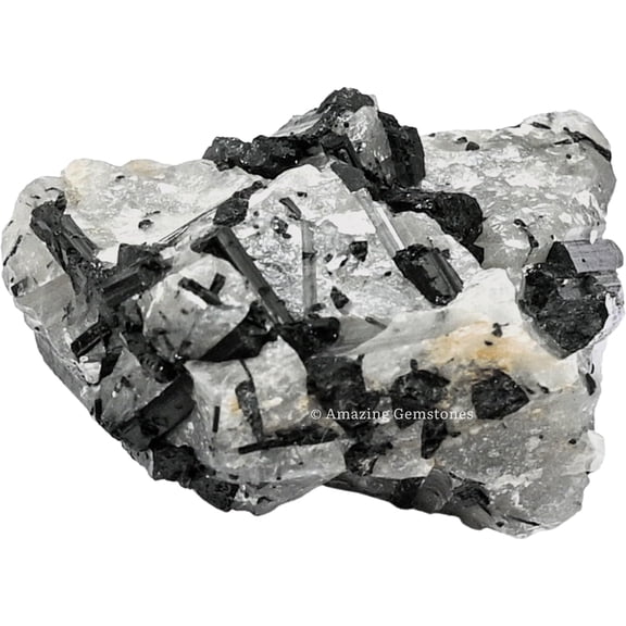 Black Rutilated Quartz Crystal Raw Stones (2 Pieces)