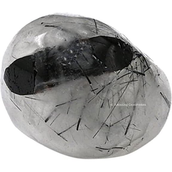 Black Rutilated Quartz Crystal Tumbled Stones Polished Rocks (1 OZ)