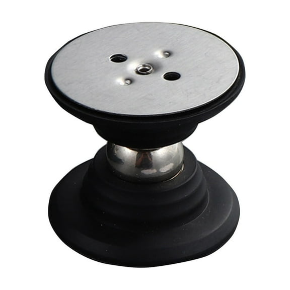 Black Rv Door Stopper Strong Magnetic Silent Door Catch No Drilling Installation With Double Sided Tape And Expansion Screws