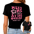 thumbnail image 1 of Black S-5XL Pink Hibiscus Ocean Print Tshirt Graphic Tees Shirts Beach Aesthetic Fashion Tops, 1 of 5