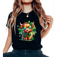 thumbnail image 1 of Black S-5XL&nbsp;Retro Playful Festive St. Patrick's Highland Cow Print Tshirt Graphic Tees Shirts St. Patrick's Day Vintage Flea Market Festive Styling Tops, 1 of 4