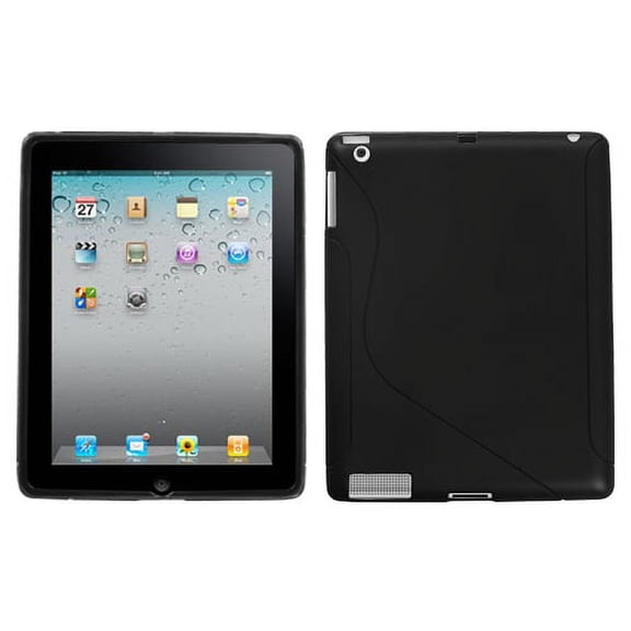Black S Shape Candy Skin Cover With Package For Apple Ipad 2