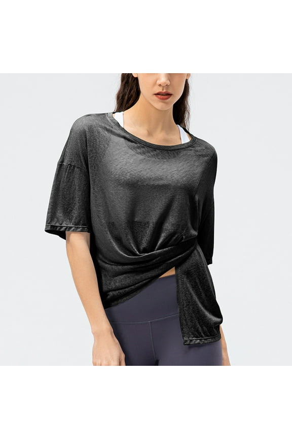 Black S WIZUTIZ Going Out Tops for Women Holiday Saving Plus Size Tshirts Short Sleeve Lightweight Cotton Soft Ladies Blouse Loose Fit Solid Tops Casual Summer-Beach T-shirt Flowy Plain Round Neck Sh