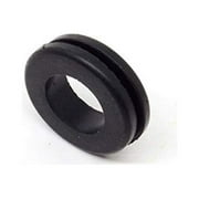 Black SBR Rubber Push-in Grommet - Inner Diameter 5/8", Outer Diameter 1 1/8", for Hole Diameter 7/8", Panel Thickness 1/16"