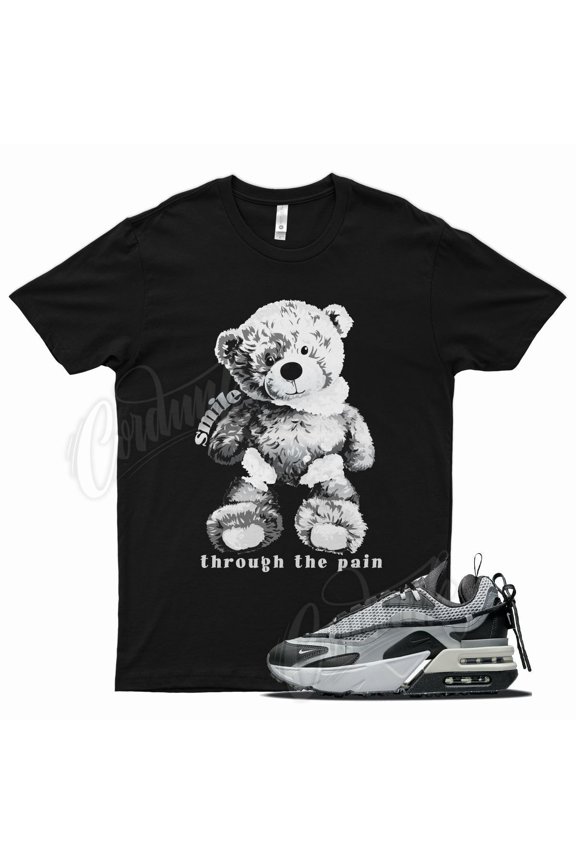 Black SMILE T Shirt for N Air Max NRG Furyosa Metallic Silver