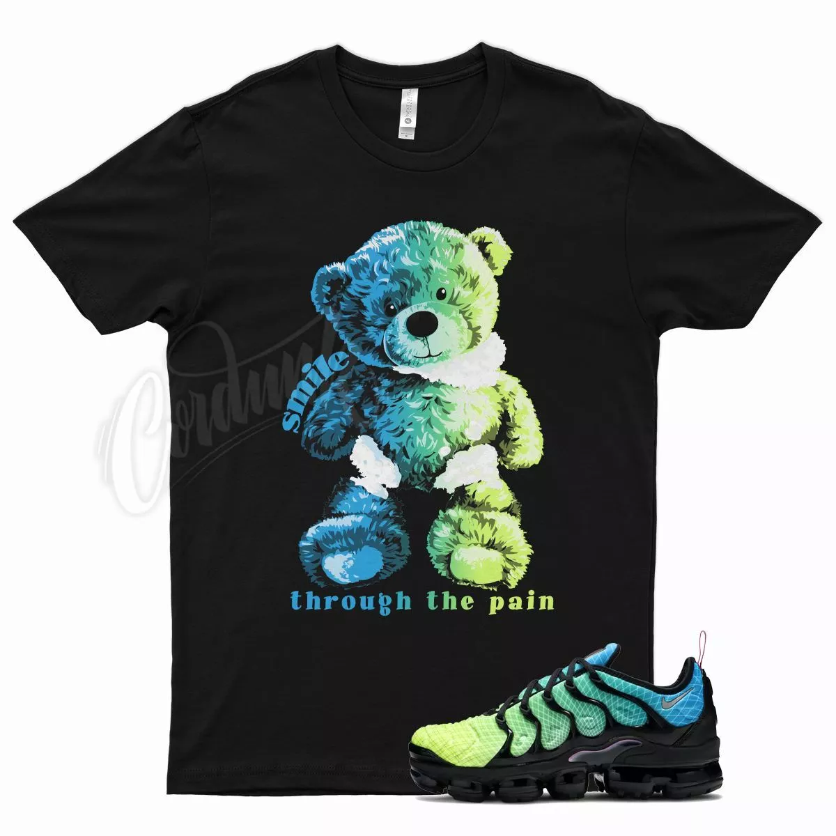 vapormax plus aurora green shirt