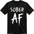 Black SOBER TShirt Bold Design for Proud Sobriety