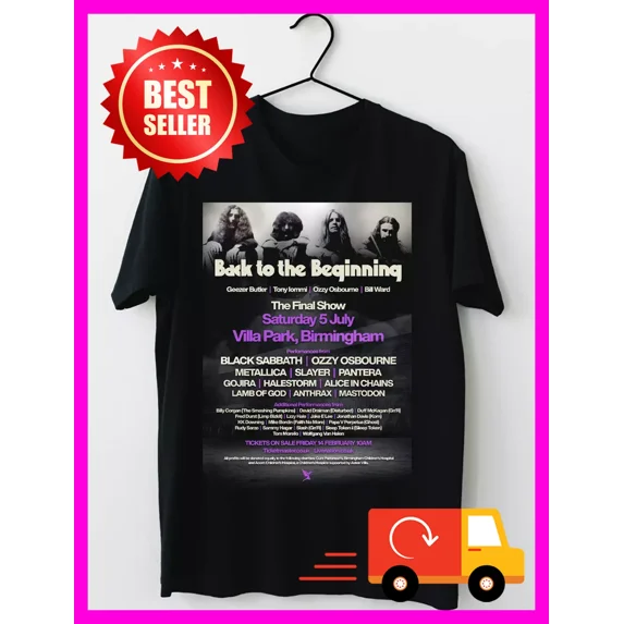 Black Sabbath Back To The Beginning 2025 Graphic T-Shirt Black Color All Sizes Available.