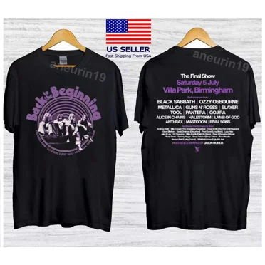Black Sabbath Back To The Beginning In Birmingham On July 5 2025 T-Shirt,Black Color,Size 3XL