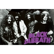 Black Sabbath Early Group Pic Early Group BW Horiz Poster Print (36 x 24)