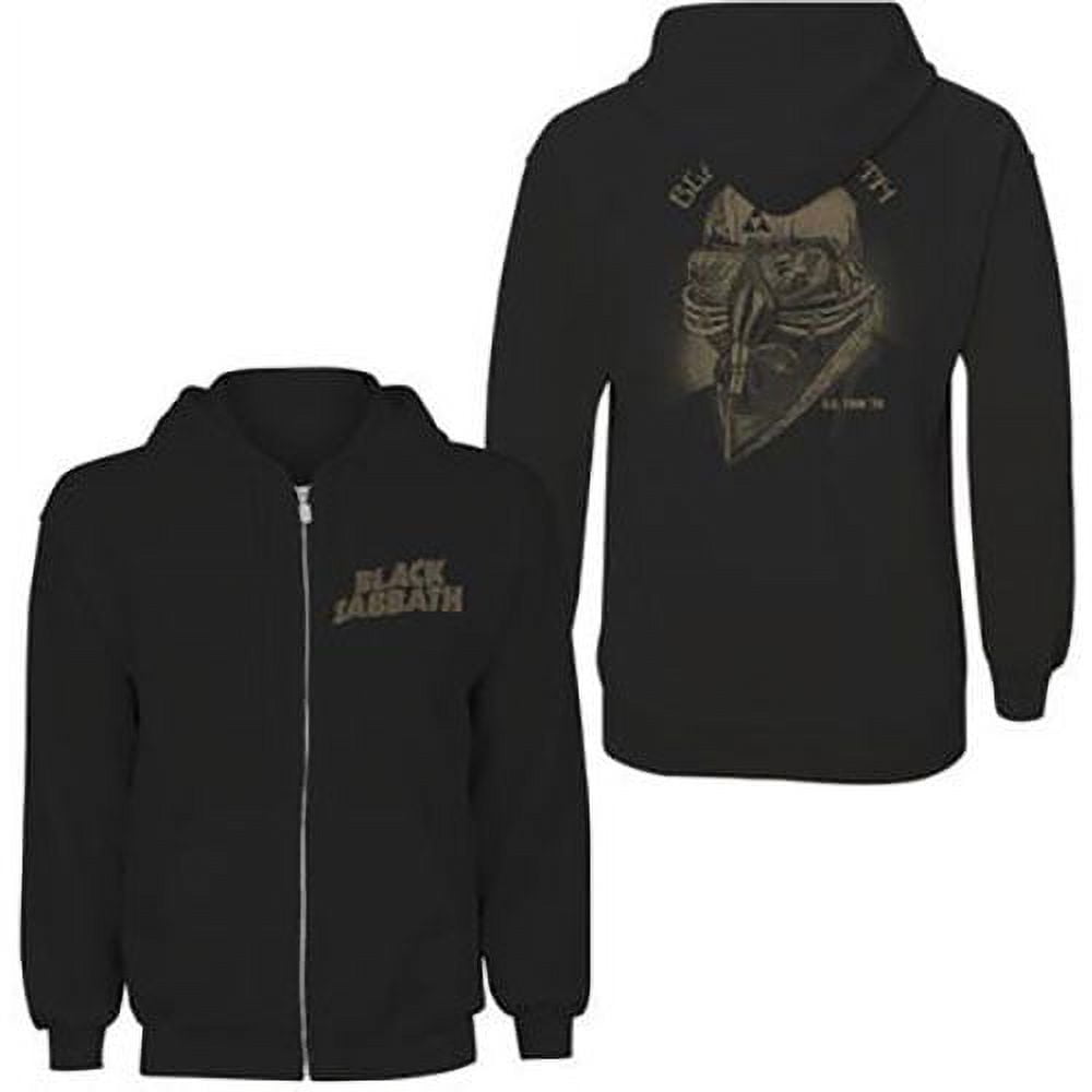 Black Sabbath Ladies Zipped Hoodie Tour 1978 Back Print Large