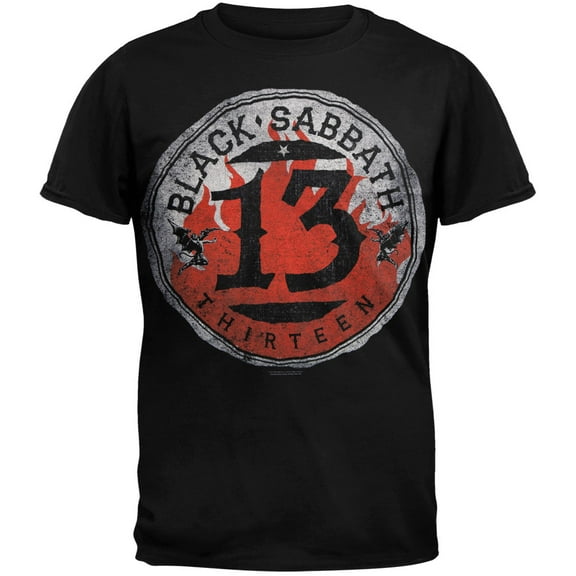 Black Sabbath Men's 13 Flame Circle Short Sleeve T Shirt